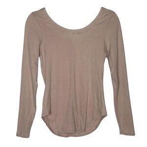 Chaser Pink Long Sleeve Cross Strap Back Top